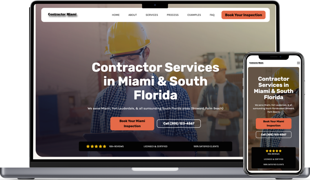 demo contractor web design miami